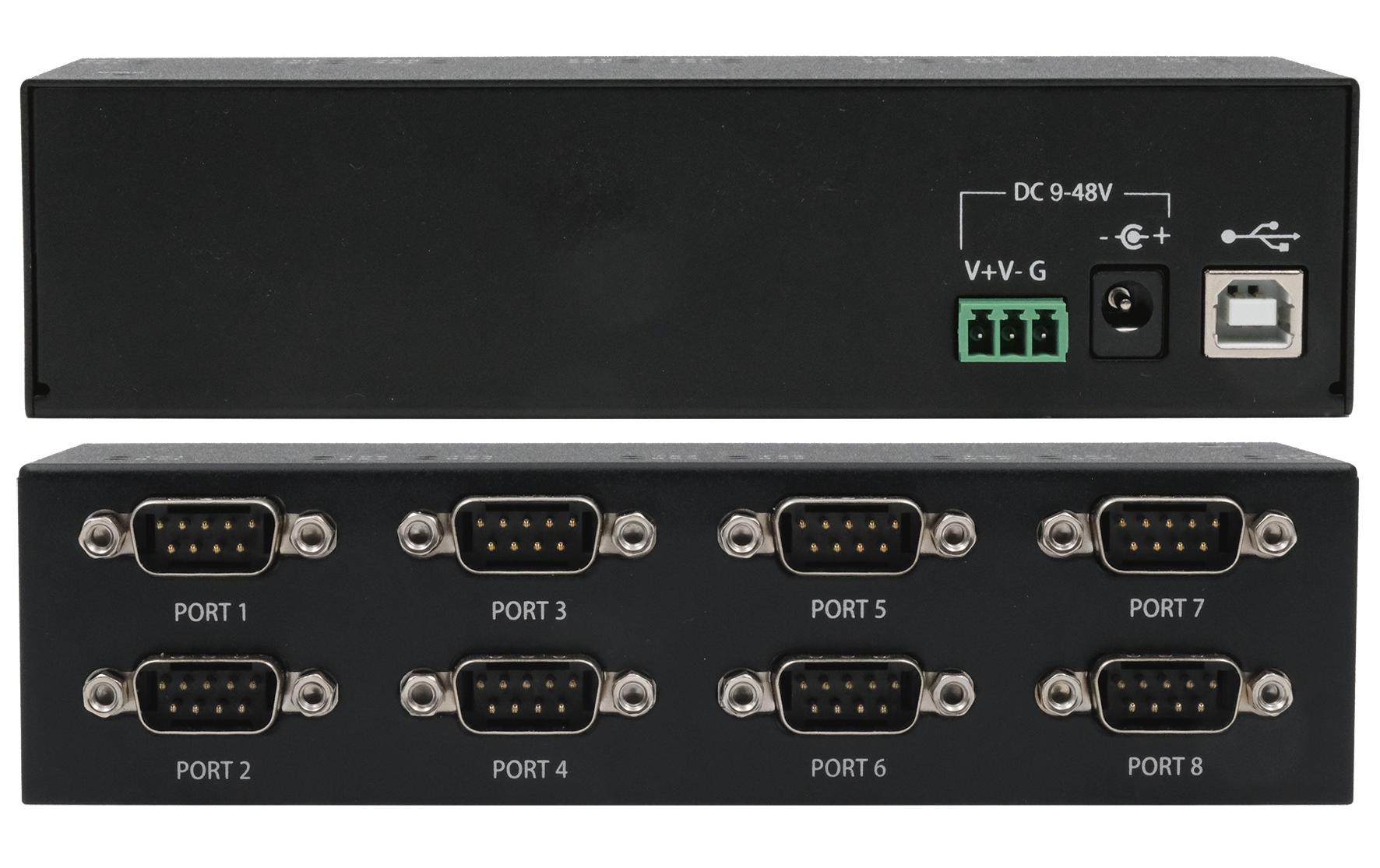 Serial-Adapter EX-13078HM<br>Serial-Adapter mit 8 Seriell Anschlüssen und Metallgehäuse