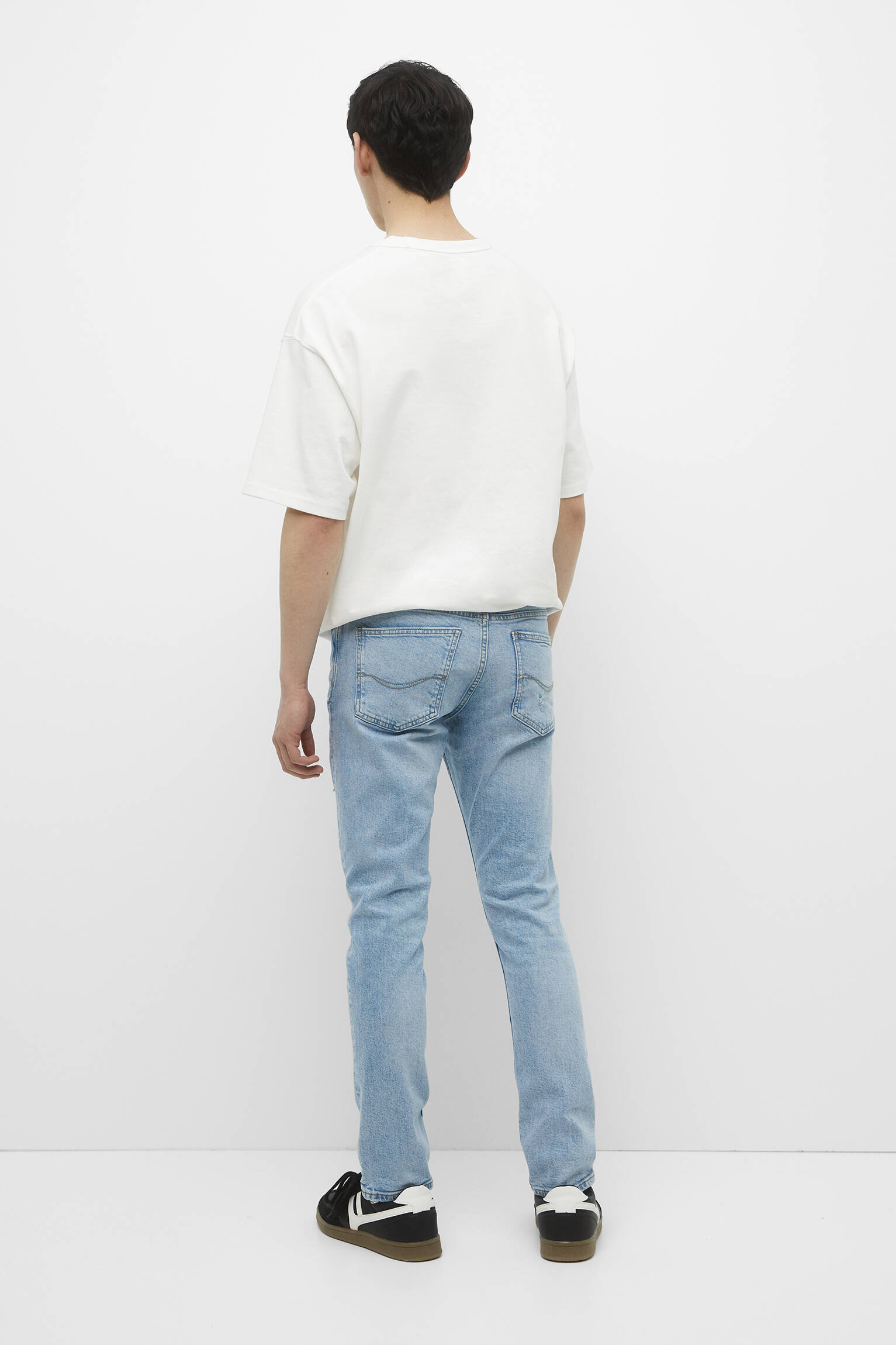 CALÇA JEANS BÁSICA SLIM FIT - VERDE AZUL