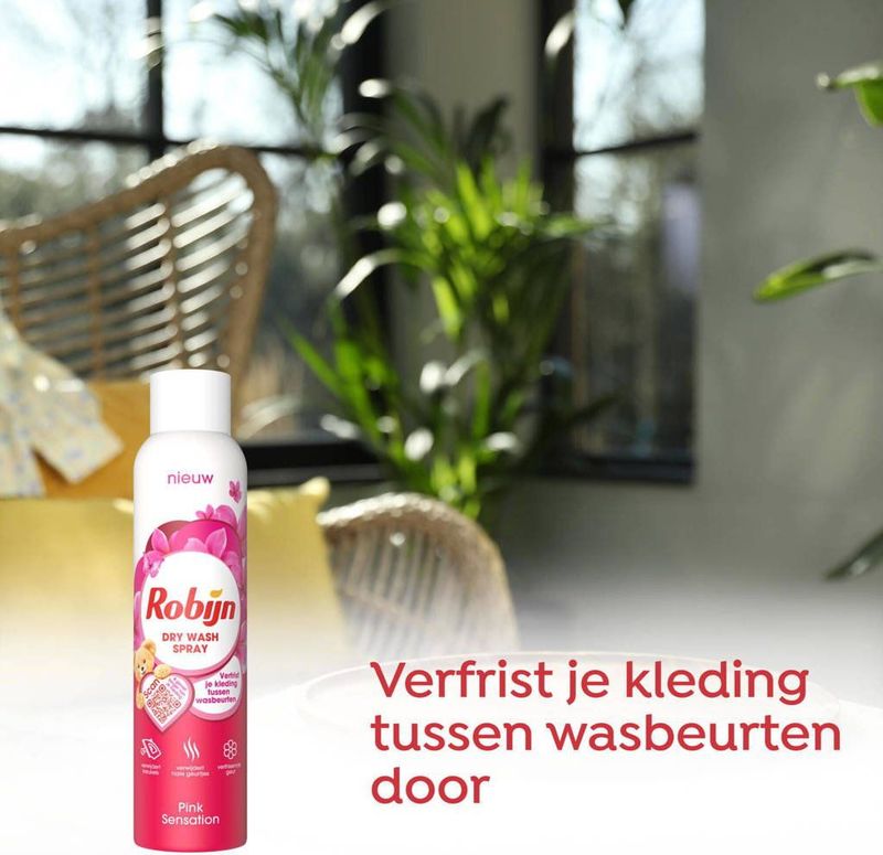 Robijn Pink Sensation Dry Wash Spray - 6 x 200 ml - Voordeelverpakking