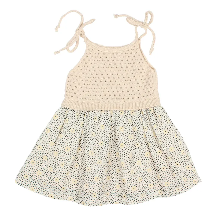 Búho Robe Maille Fleurie Bébé | Sable