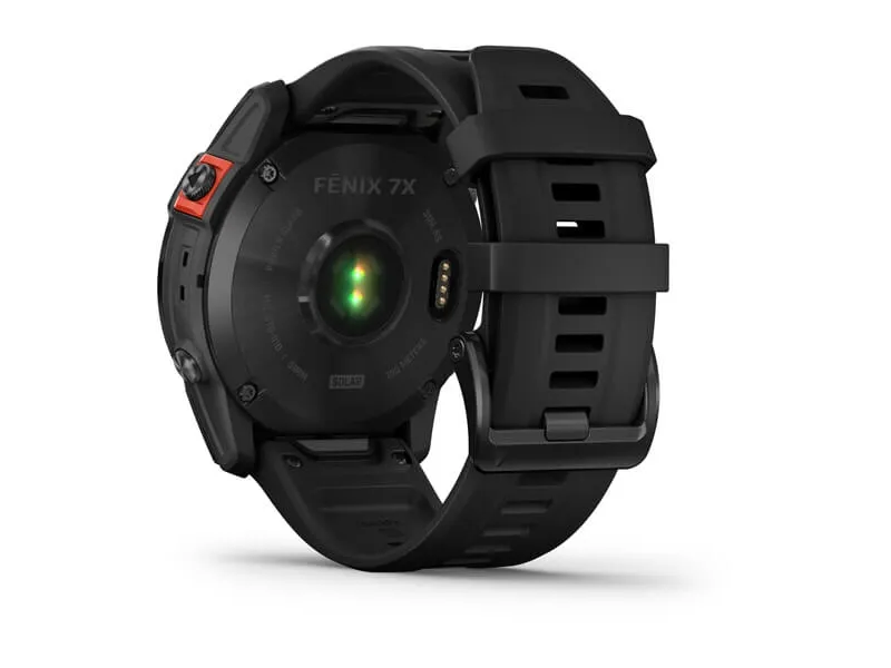 Garmin fenix 7X Solar - 51 mm - skifergrå - sportsur med bånd - silikone - sort - håndledsstørrelse: 127-210 mm - display 1.4