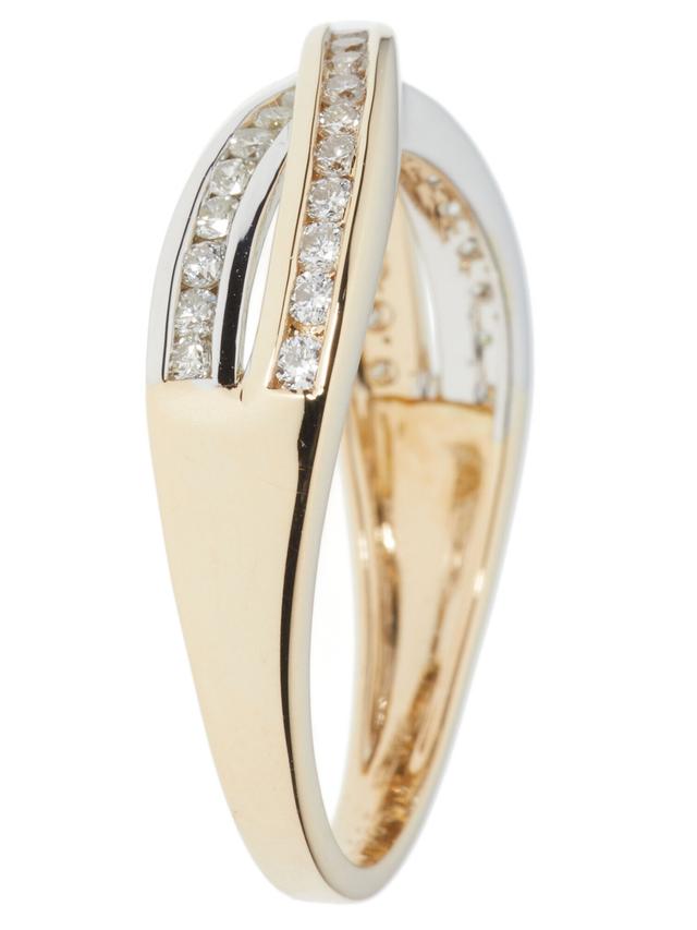 Croisé-Ring, 37 Brillanten, Gelbgold 585