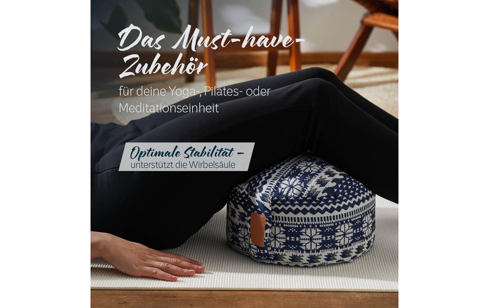 Yoga-Kissen Vishnu Buchweizenschalen, MehrfarbigYogarolle
