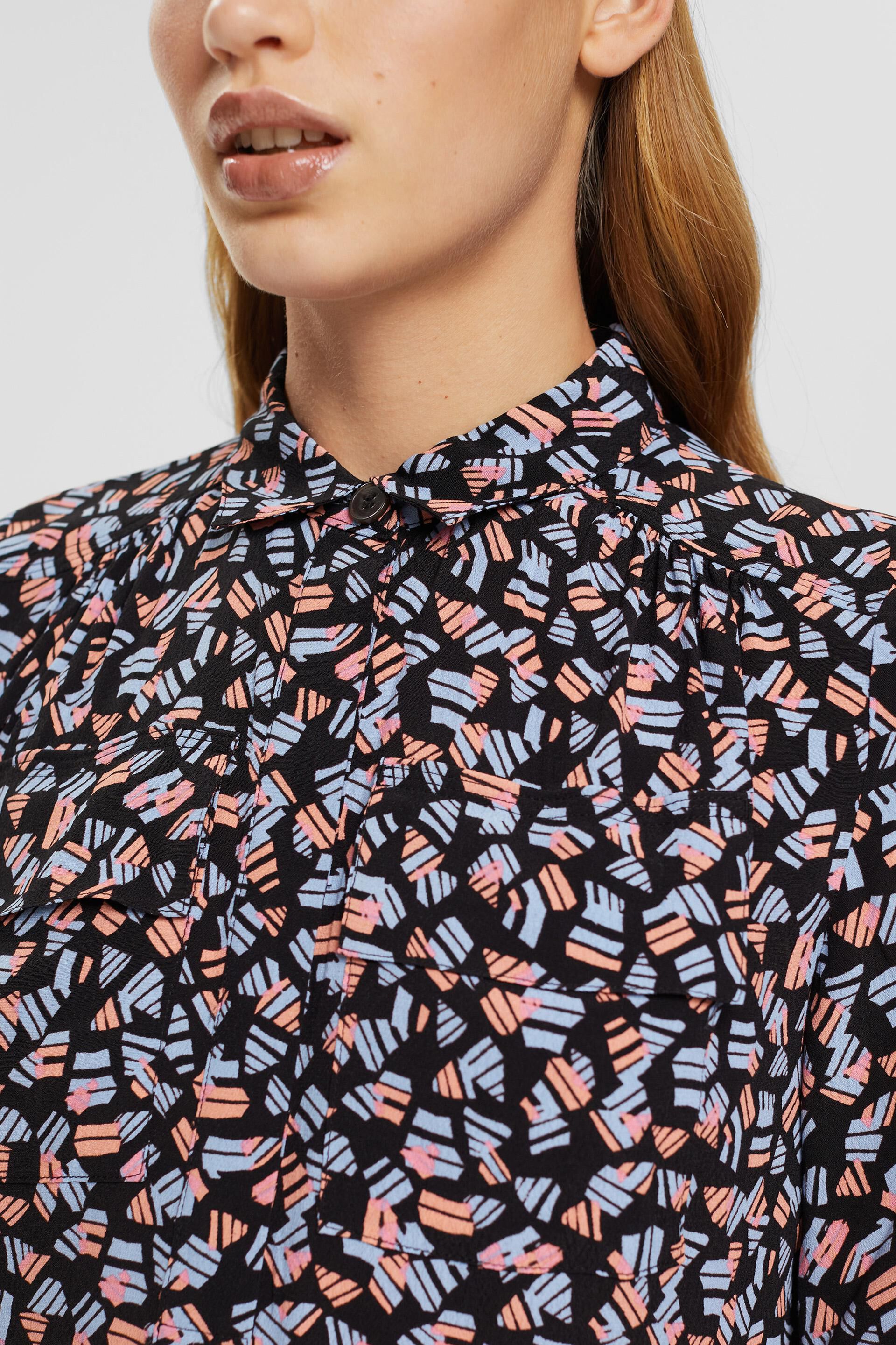 Blouse en crêpe à motif all-over