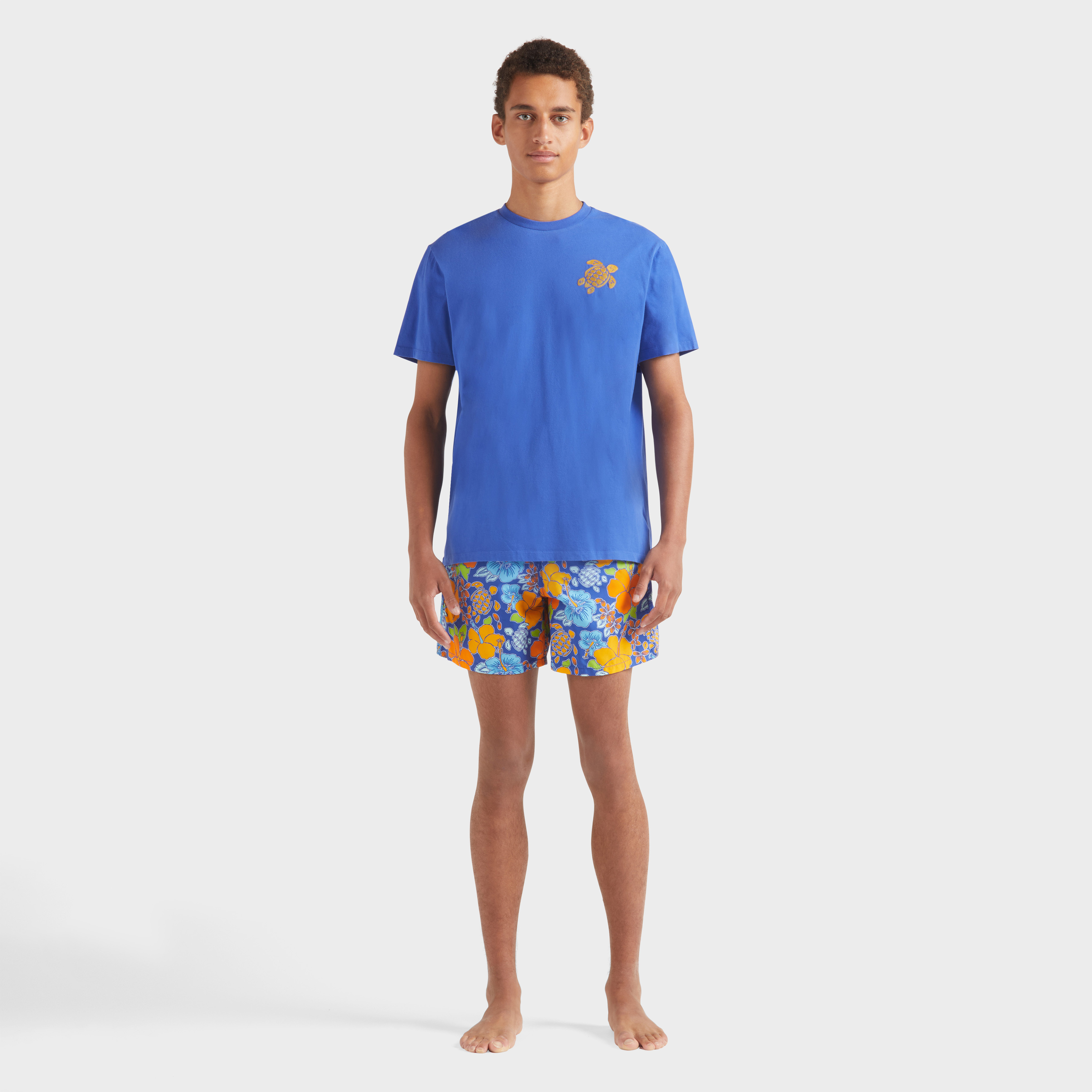 T-shirt en coton organique homme Tortue brodée