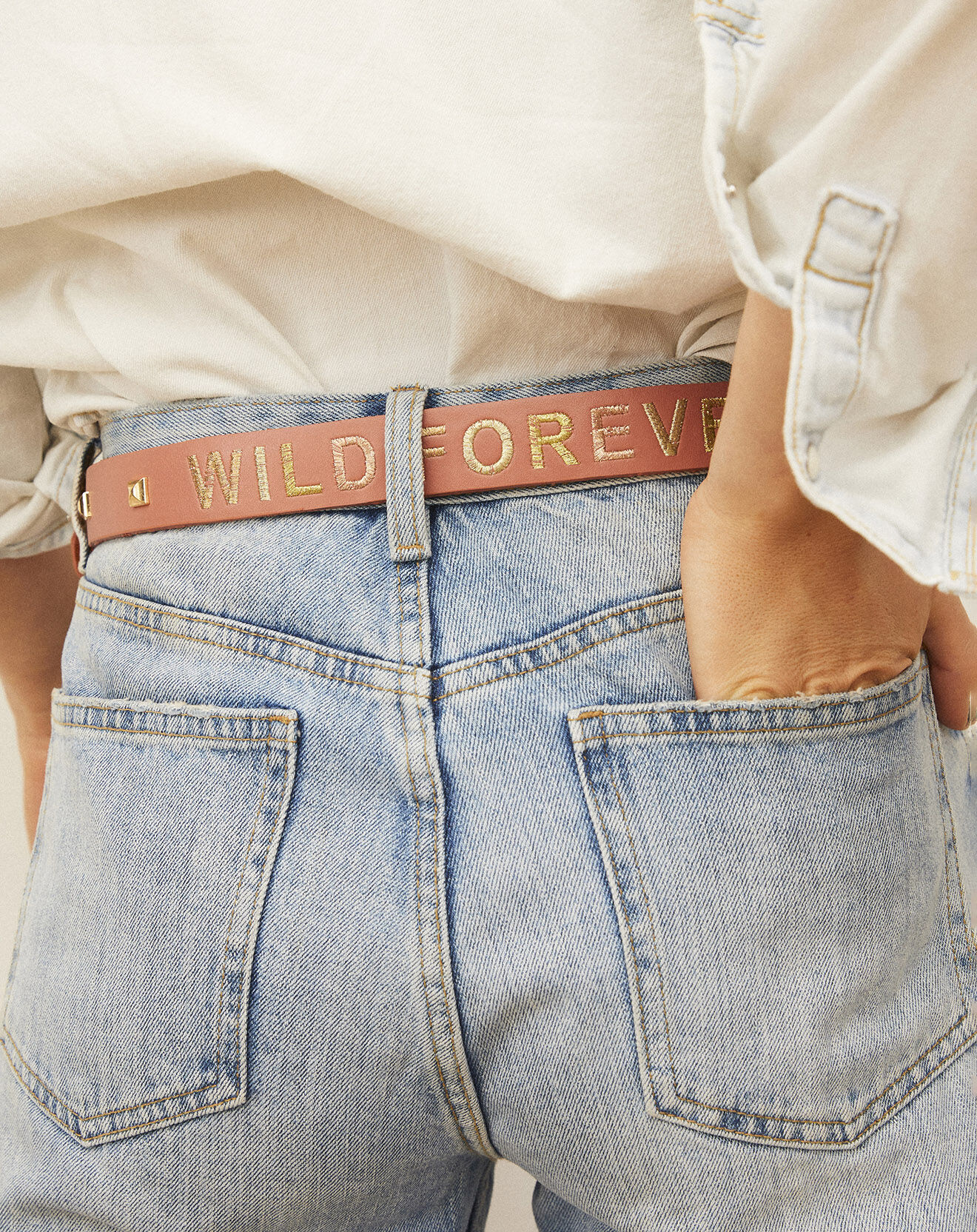 Wild Ceinture en Cuir Kimmy blush