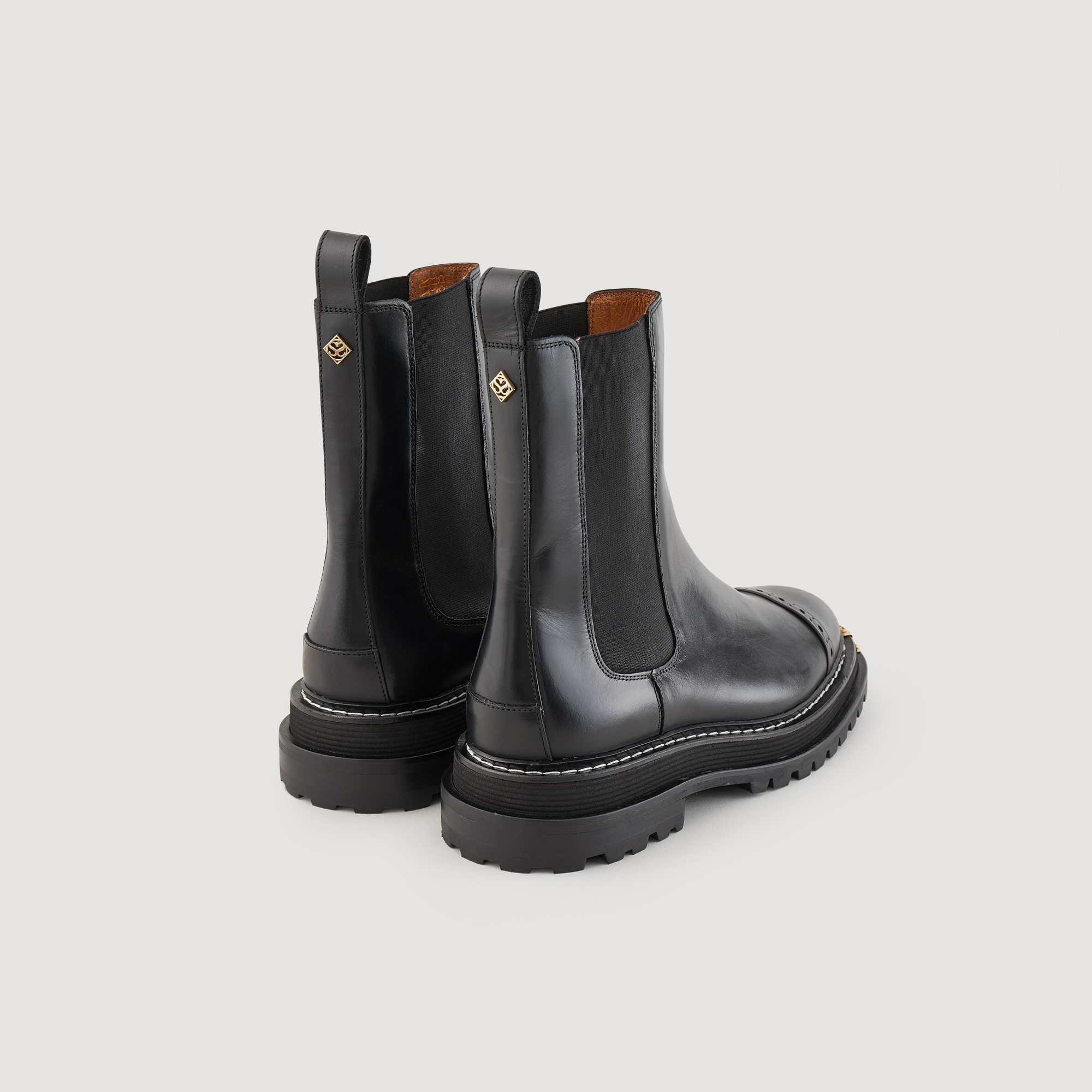 Bottines á semelle crantee