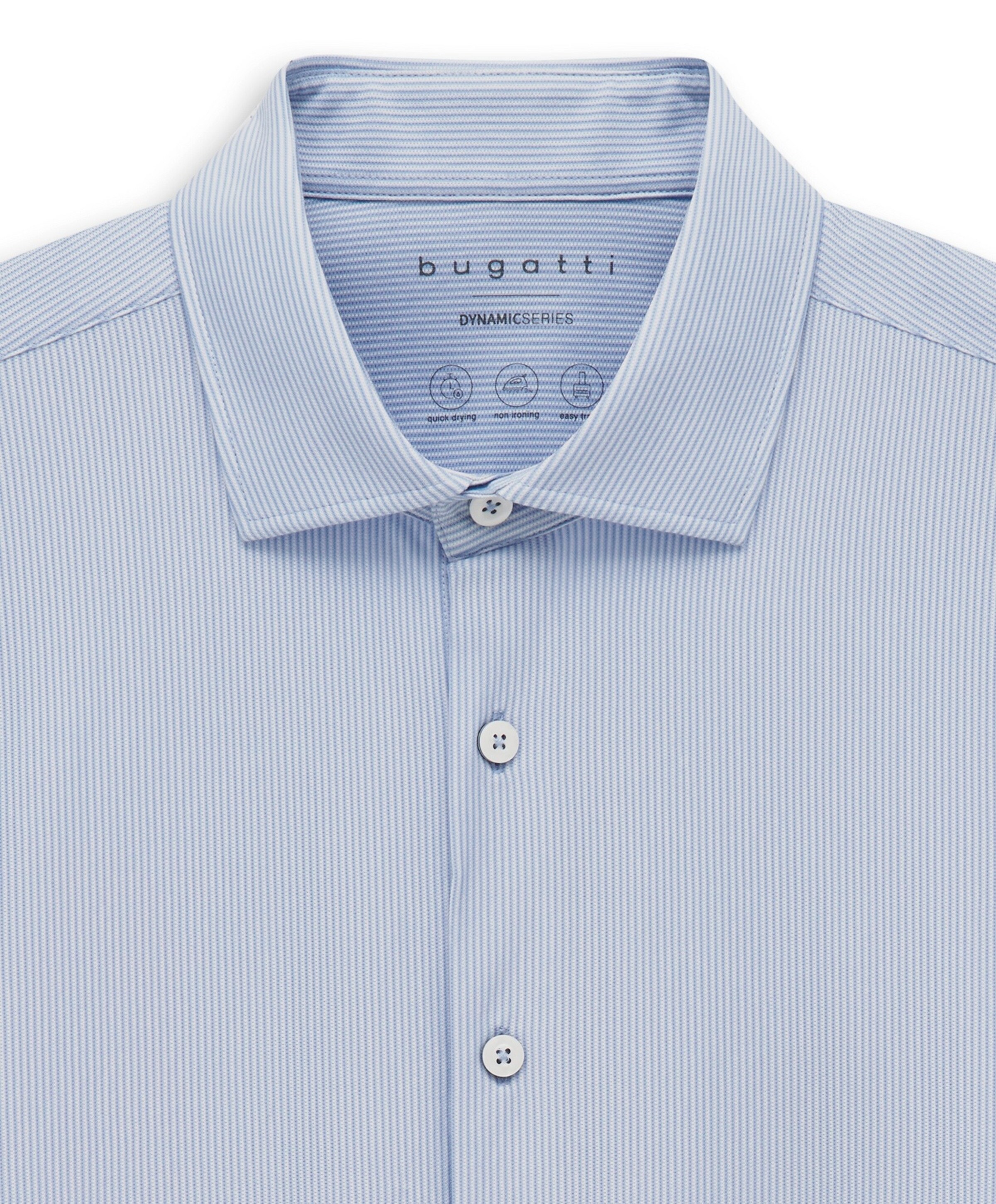 Bugatti Heren overhemd lange mouw blauw