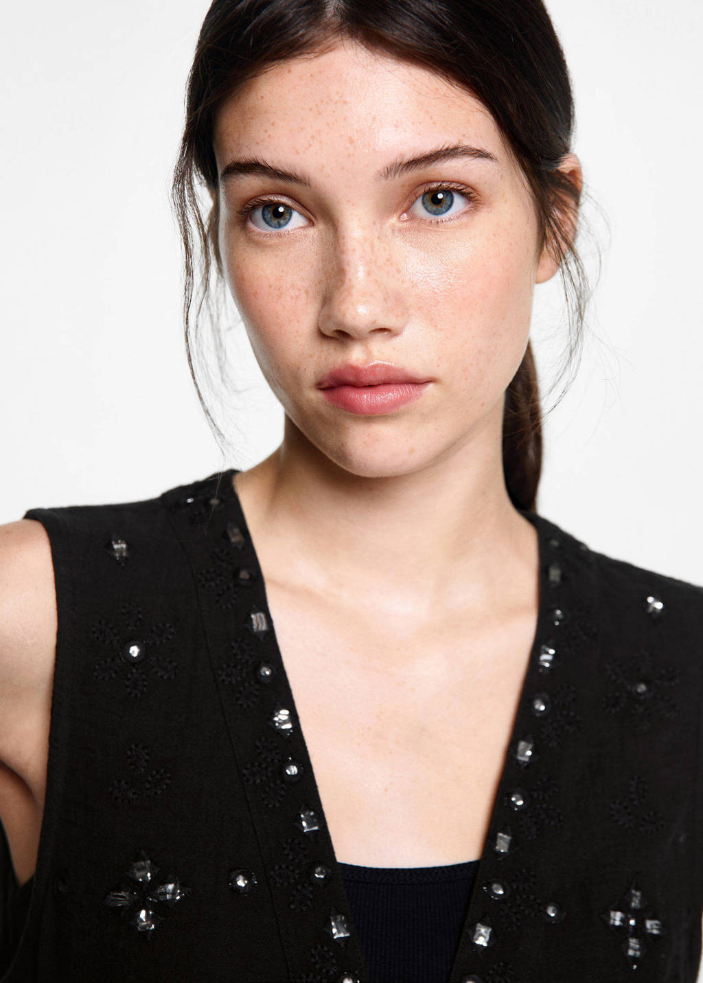 MANGO TEEN gilet zwart