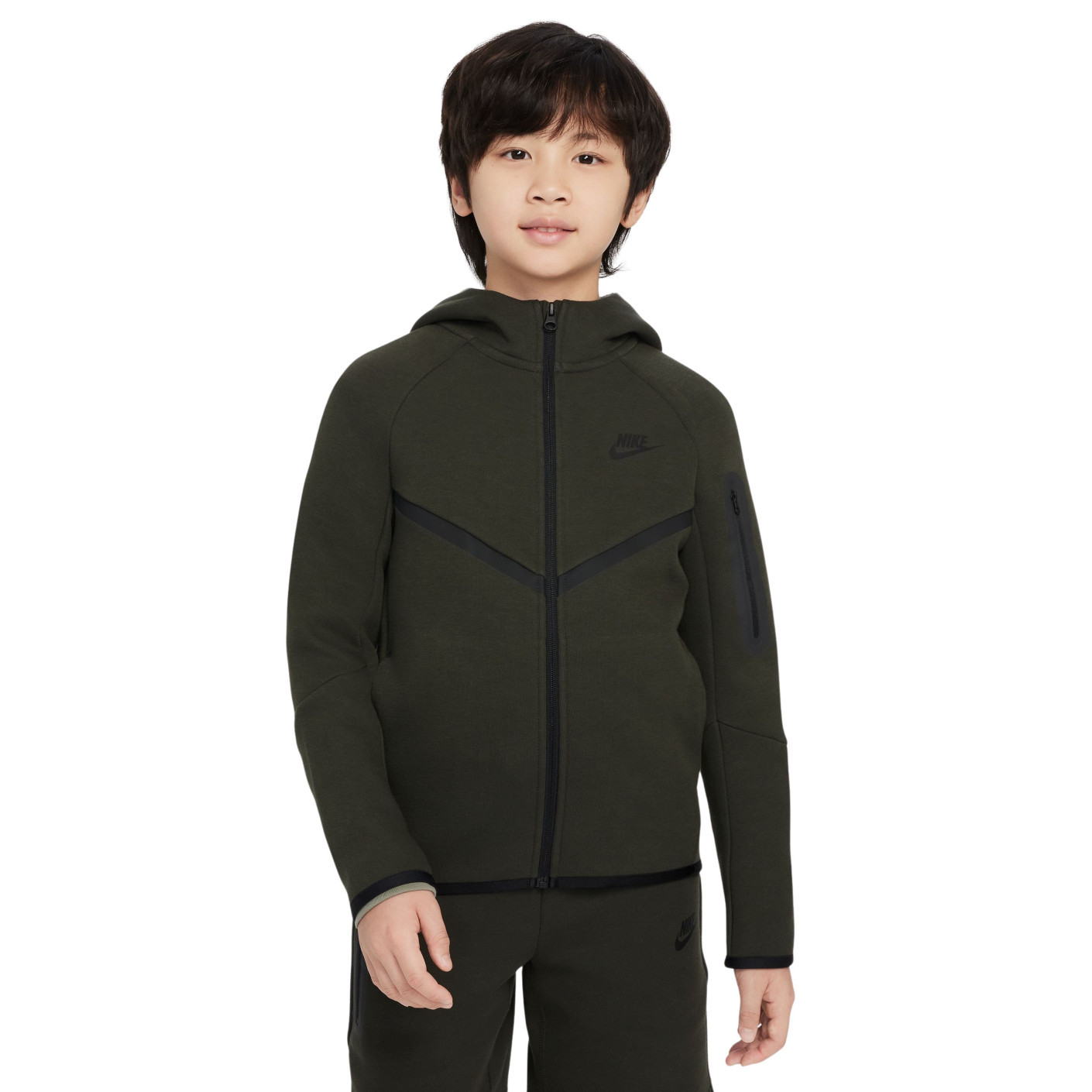 Nike Tech Fleece Sportswear Vest Kids Donkergroen Zwart