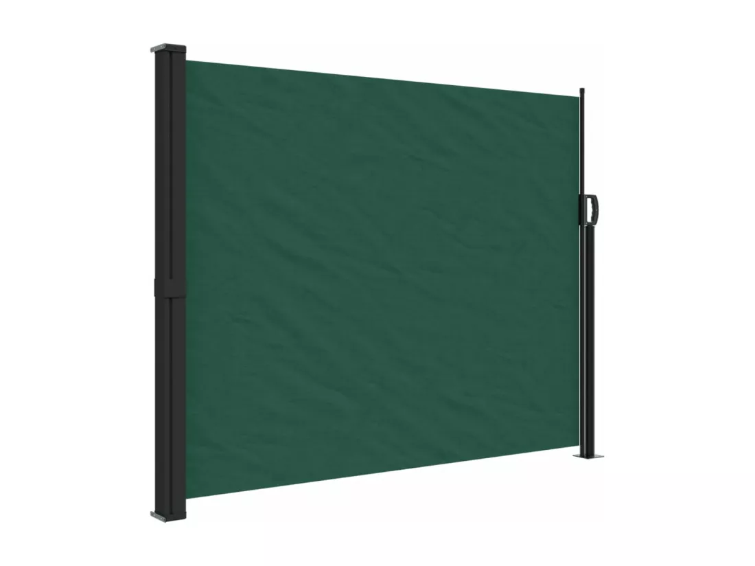 Auvent latéral rétractable vert foncé 160x300 cm
