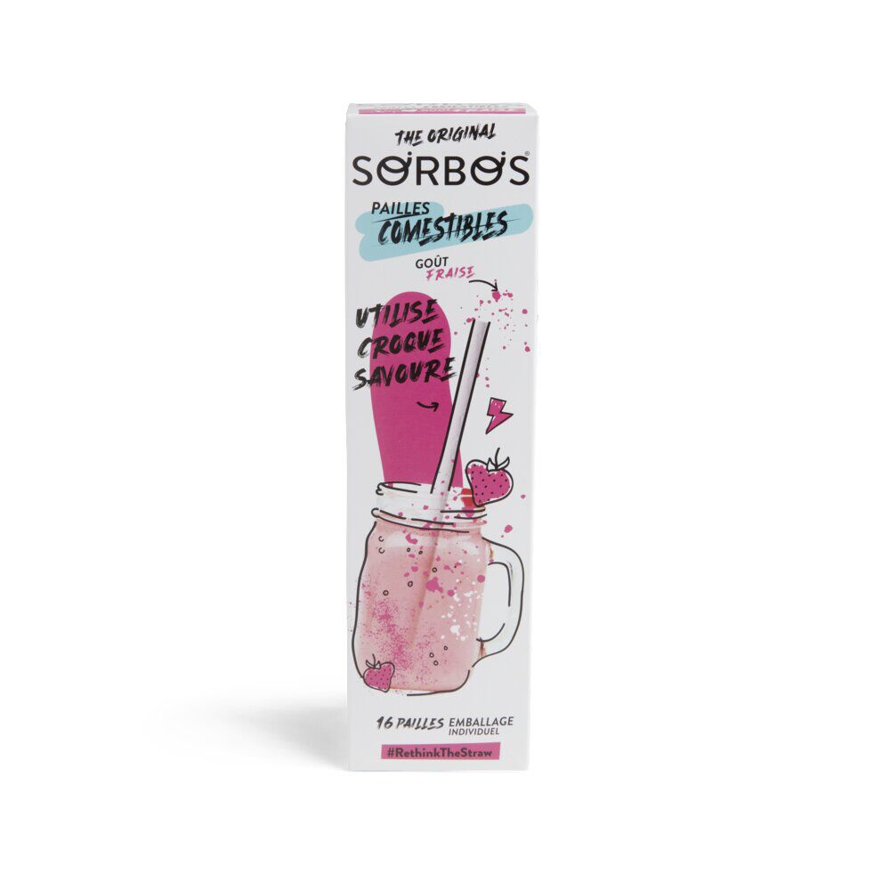 Lot de 6 pailles comestibles