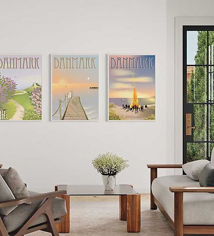 Vissevasse Poster - 50x70 cm - Dänemark - Heiliger Hans