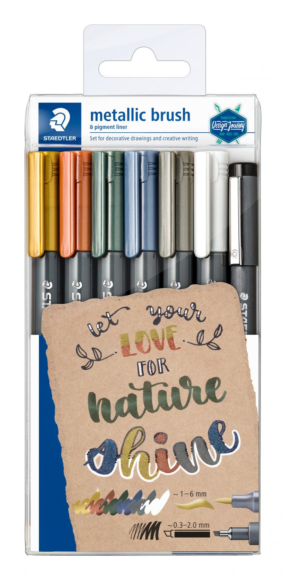 Staedtler Metallic Brush & Pigment Liner Set