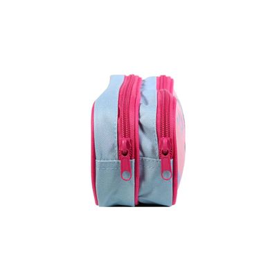 Trousse rectangulaire Lililou - 2 compartiments - rose - Bagtrotter