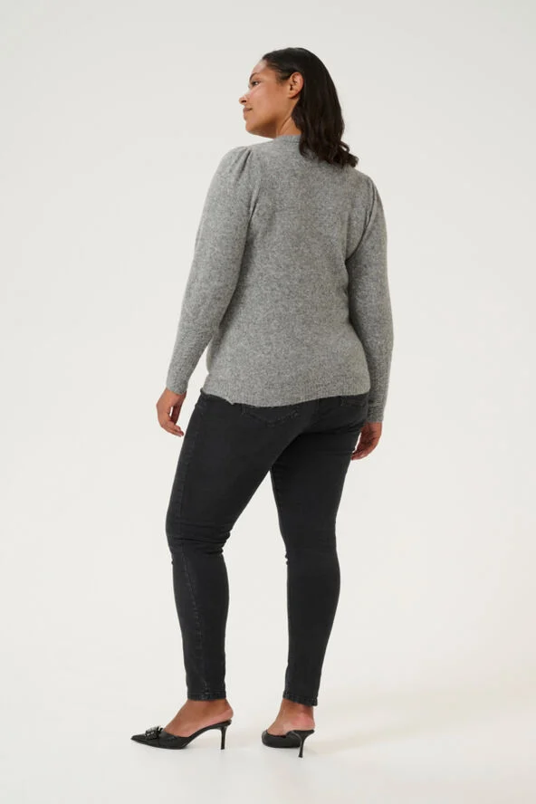 Kaffe Curve KCamalia Knit Pullover Grey melange