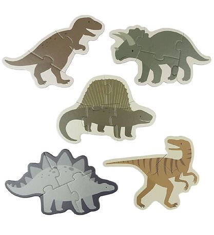 A Little Lovely Company Puzzlespiel - 5-I-1 - Dinosaur