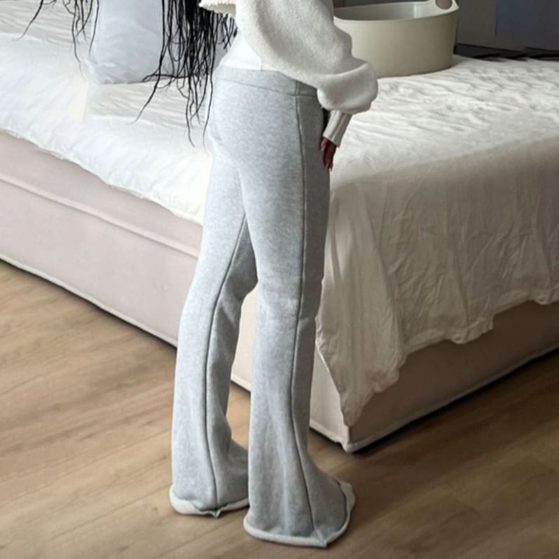 Genrovia - Hoge taille effen uitlopende joggingbroek