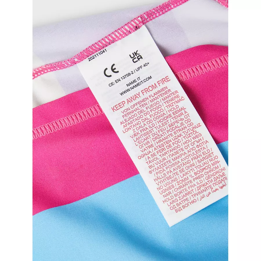 name it UV Badeshirt Nmfzimmi Pink Yarrow