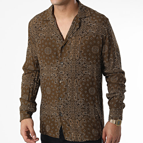 Chemise Manches Longues Marron