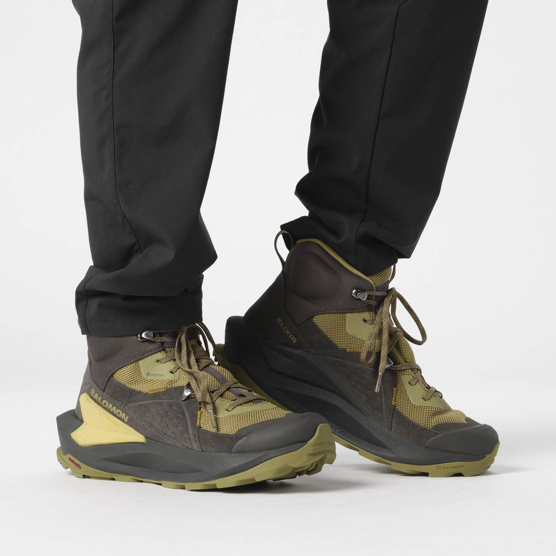 Salomon| Herren Wanderschuhe ELIXIR MID GTX wasserdicht mit Leder