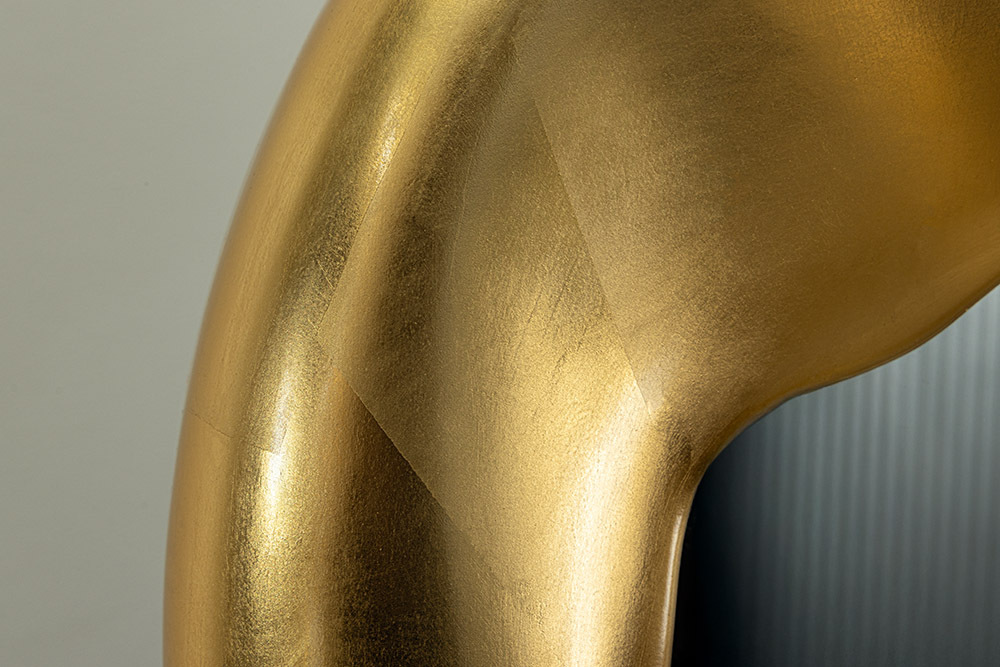 Design Wandspiegel AURA 95cm gold organische Form variabel aufhängbar