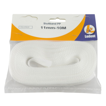 Sluitband wit polypropyleen 11 mm 10 meter