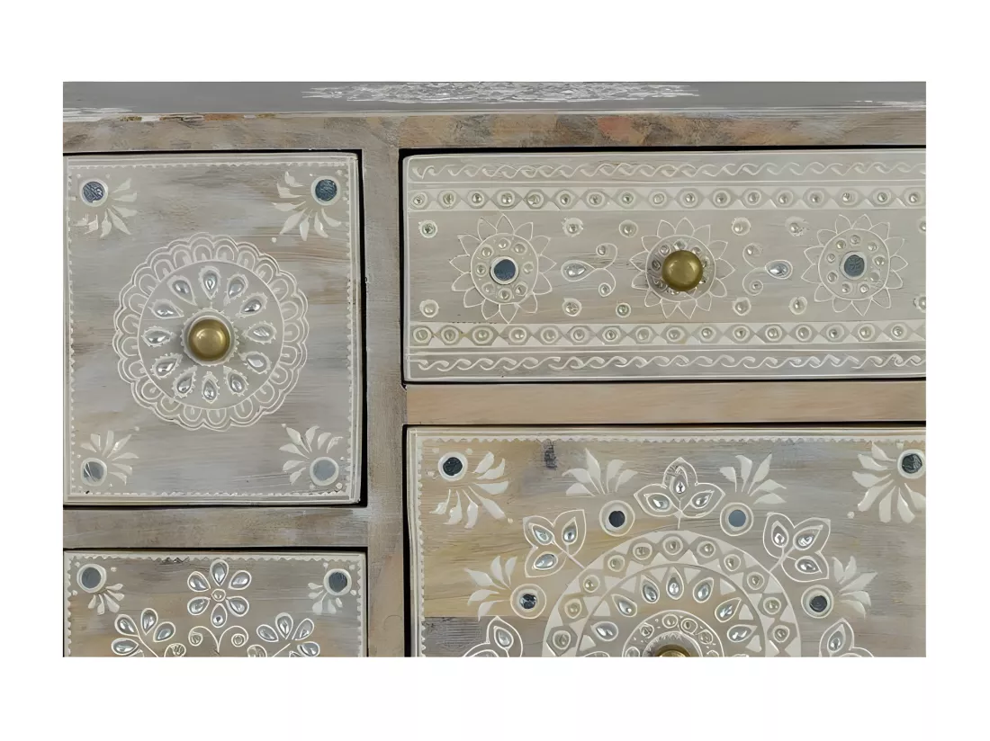 Cabine téléphonique en bois de manguier naturel Marrón.Giner y Colomer.66x30x42