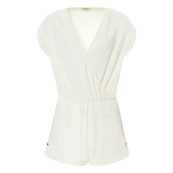 Alma Deia Combi-Short Eponge Coton Bio | Blanc cassé
