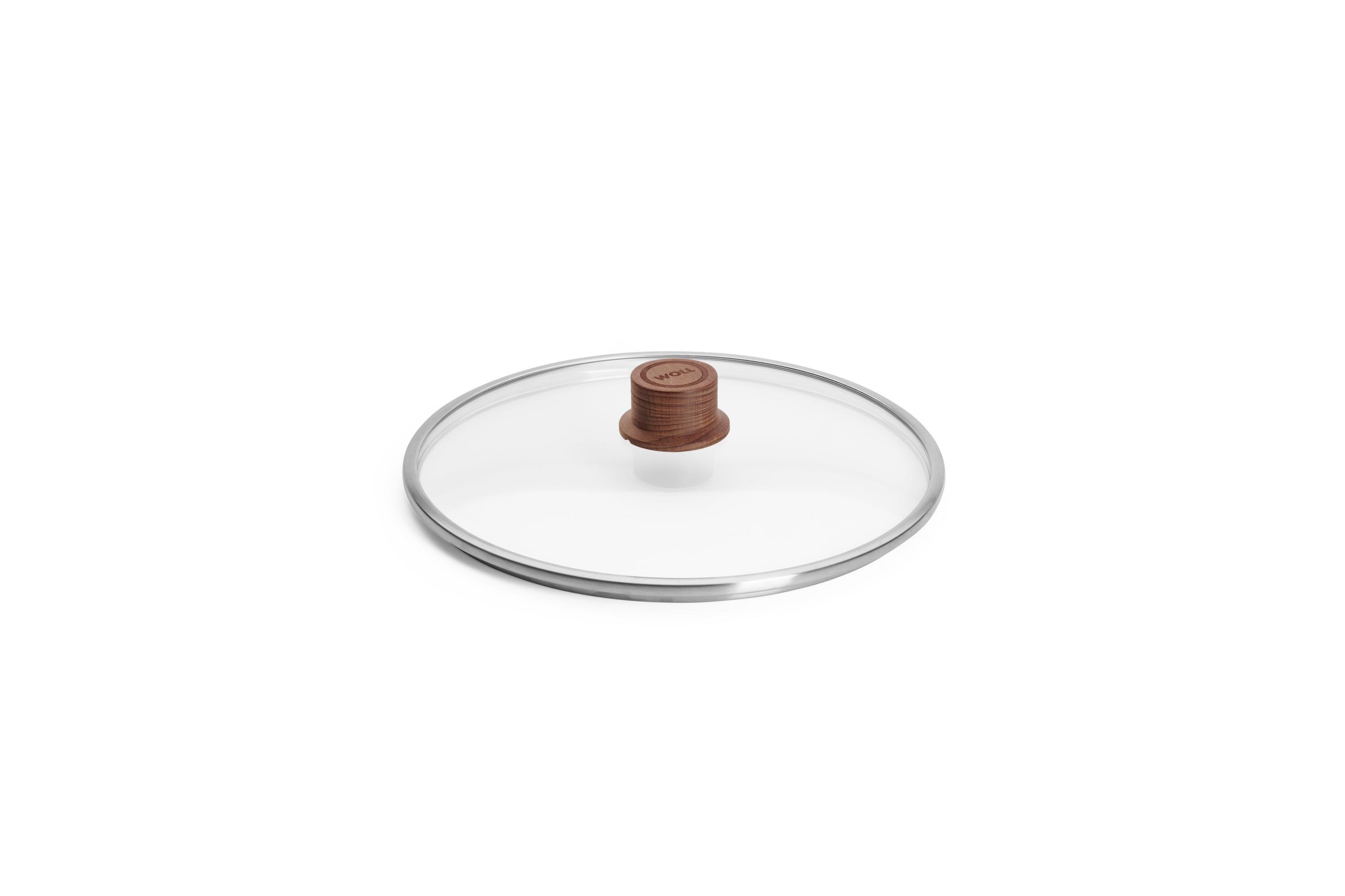 Logic Sicherheitsglasdeckel, rund - Deckelknopf: Holz-Knopf