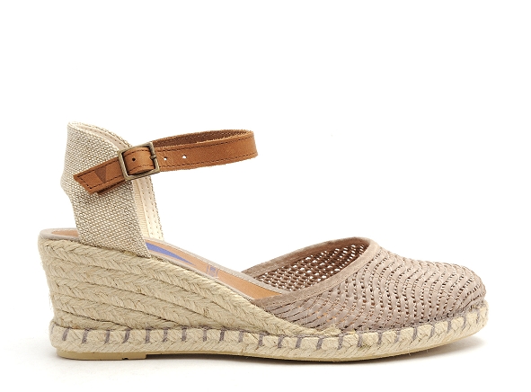 Verbenas nu pieds talons femme malena tresse beige