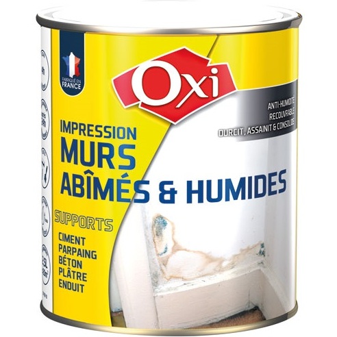 Peinture mur abîmés et humide - blanc - 2.5 L