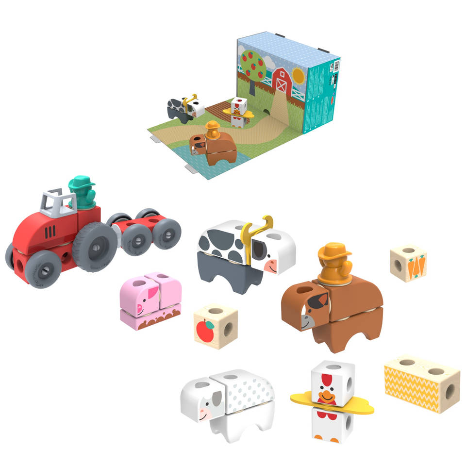 Melissa & Doug Blockables boerderij blokkenset 56-delig