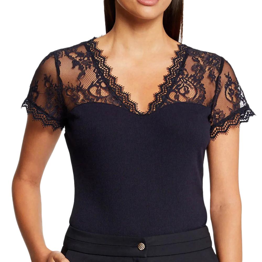Morgan T-shirt Marine Femme Morgan Lami