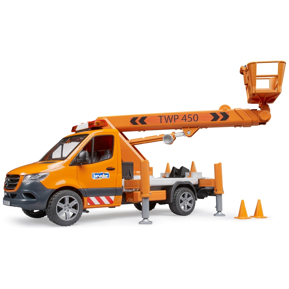 Bruder Mercedes-Benz Sprinter mit Arbeitsplattform und Licht- und Soundmodul