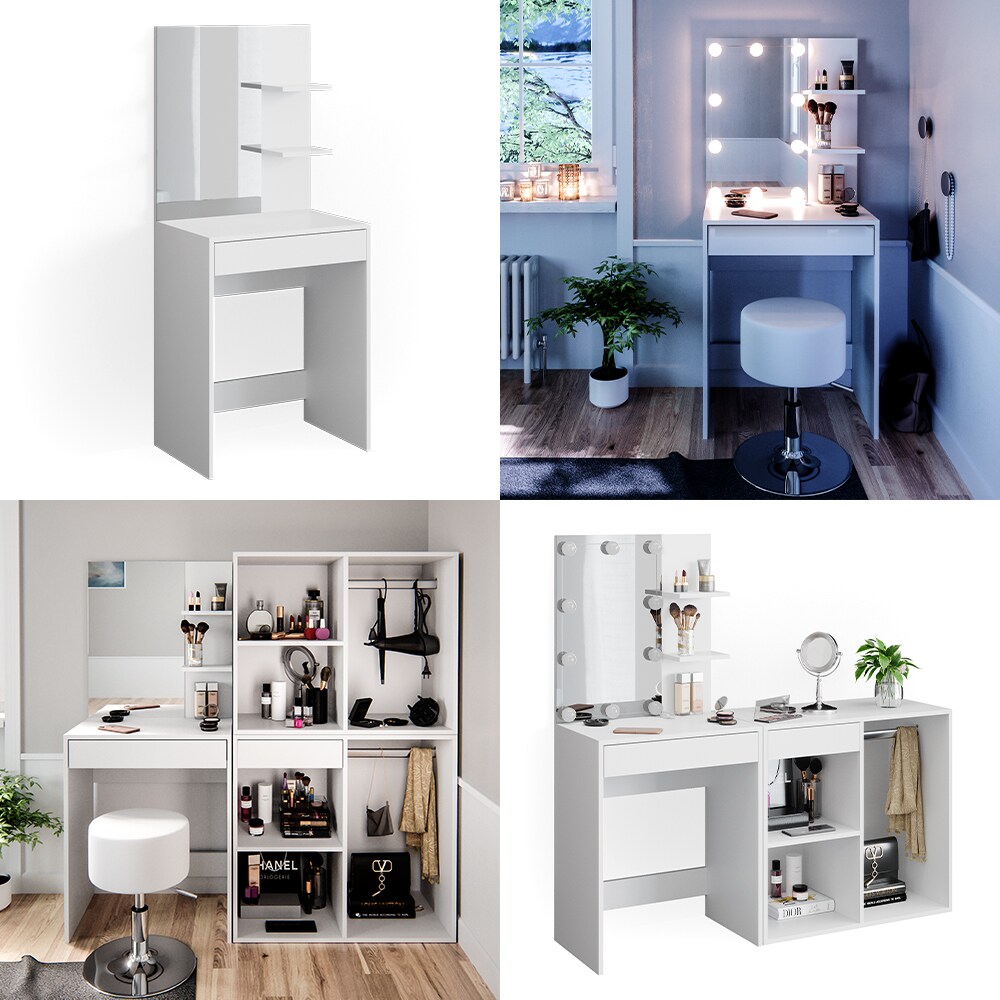 Vicco Schminktisch Frisiertisch Schminkkommode Isabelle + Hocker Frisierkommode