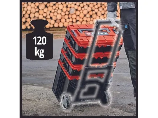 Einhell E-Case Tower, Sort, Rød, Polypropylen (PP), Varmeresistent, Splash resistant, 415 x 273 x 320 mm, 1,01 kg, 450 mm
