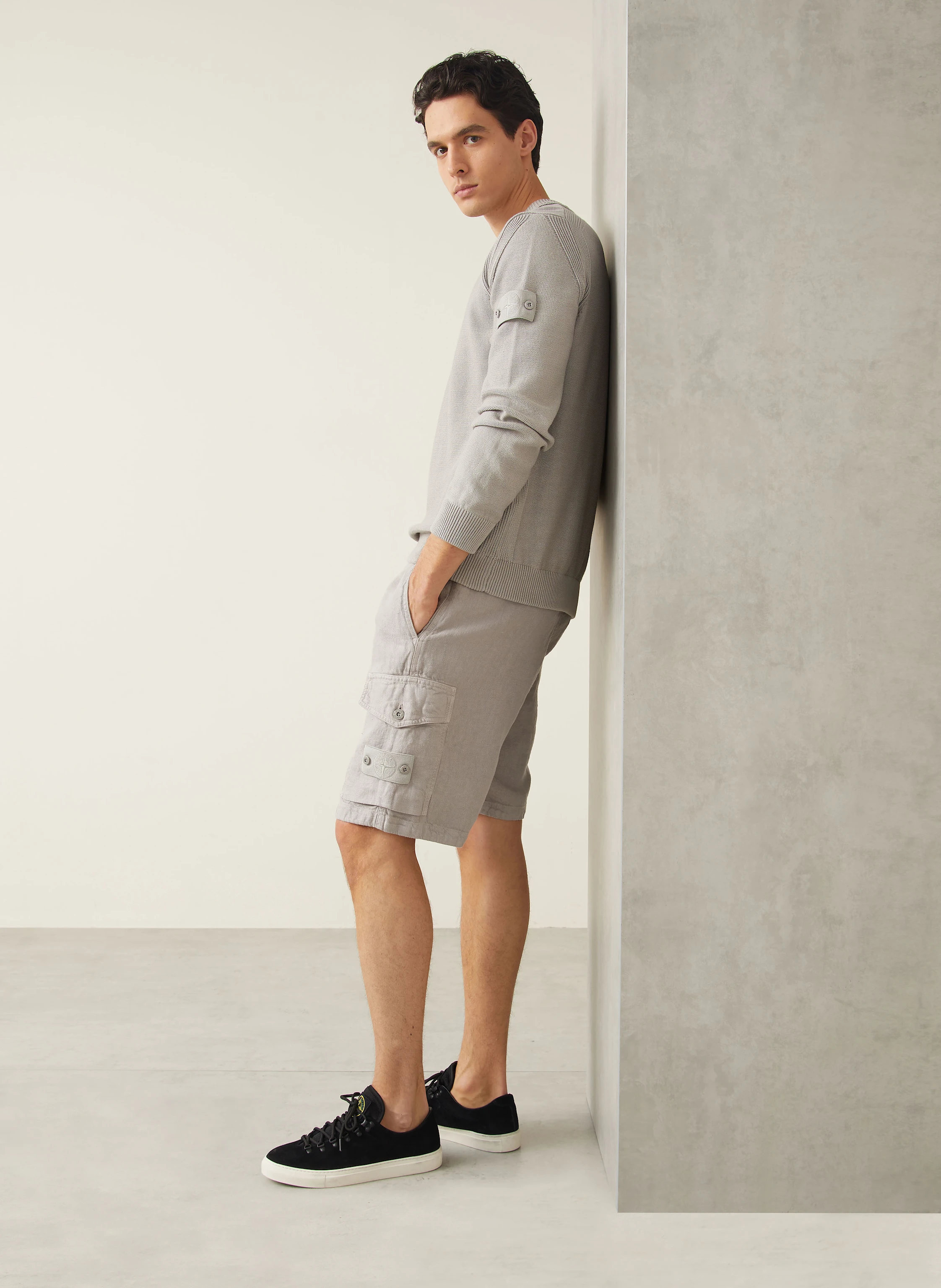 STONE ISLAND Leinenshorts GHOST