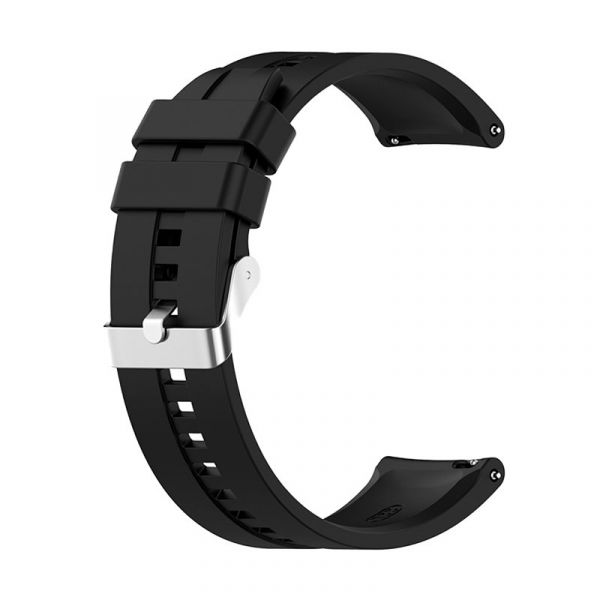 Pulseira Universal 22mm Amazfit Gtr / Stratos / Huawei / Samsung / Bristol Goma Black