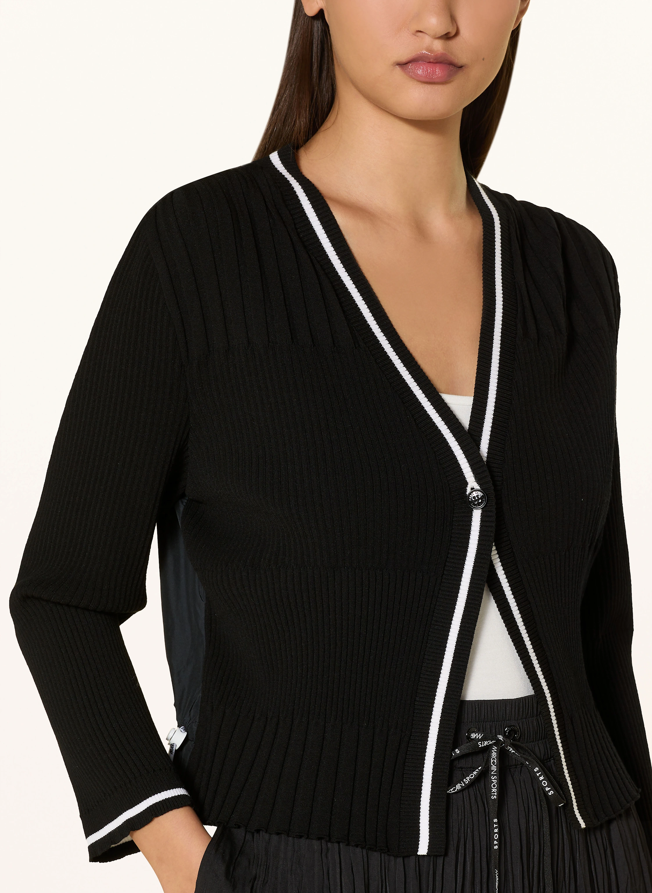 MARC CAIN Strickjacke im Materialmix