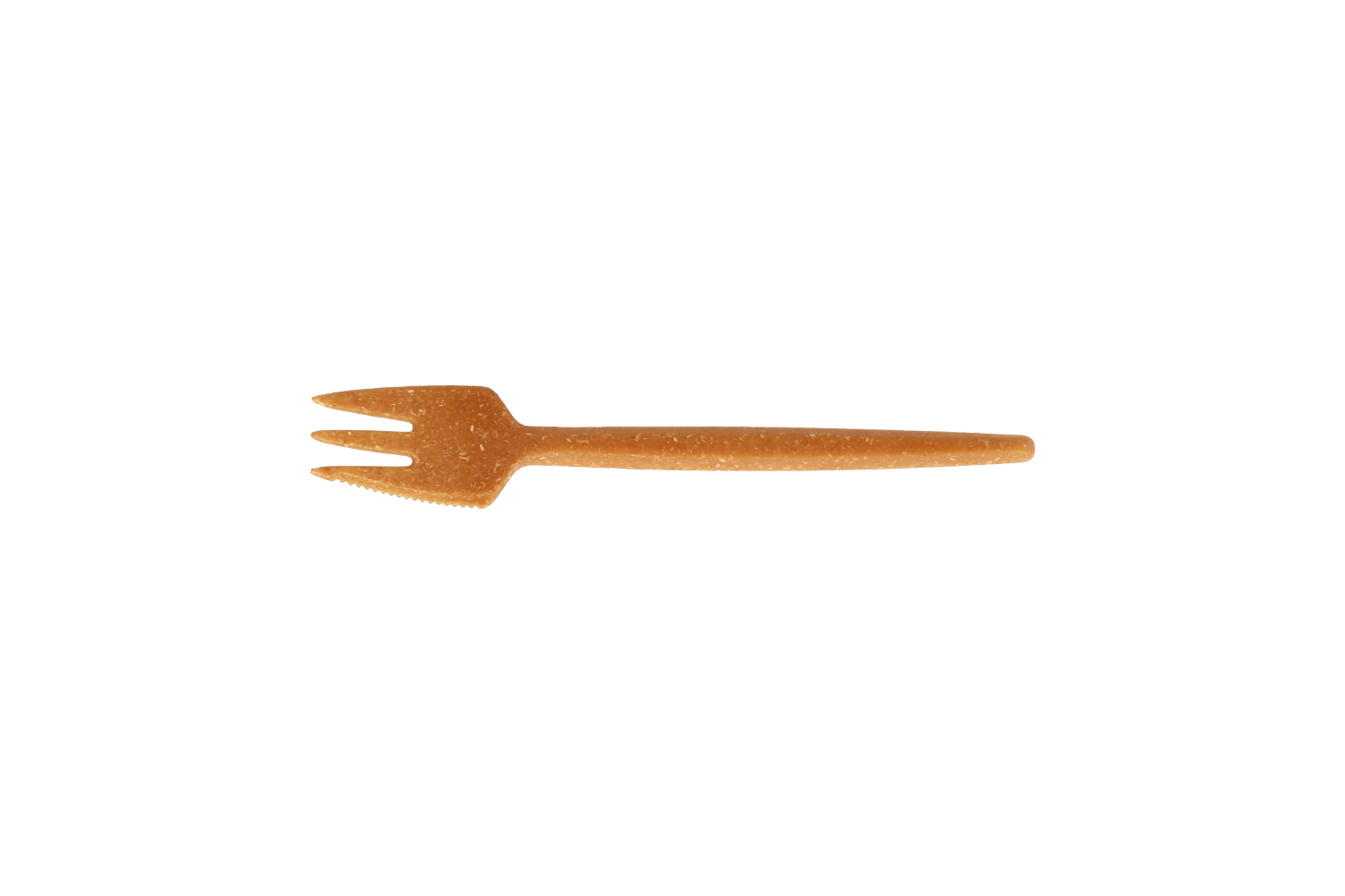 Herbruikbare snackvork met snijrand 130mm houtlook BIO