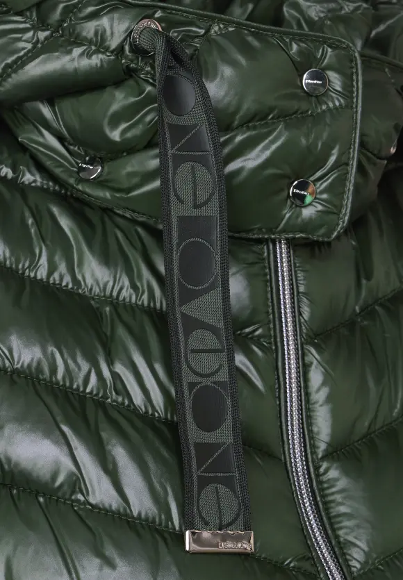 Longweste in Stepp Optik - verdant green