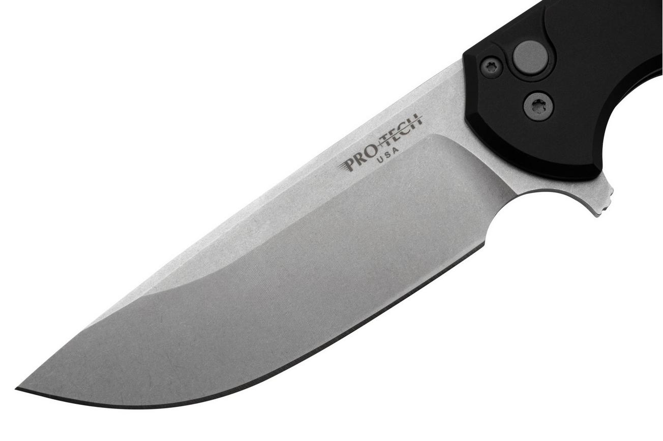Pro-Tech Mordax MX101 Solid Black Handle, Stonewash Magnacut, zakmes