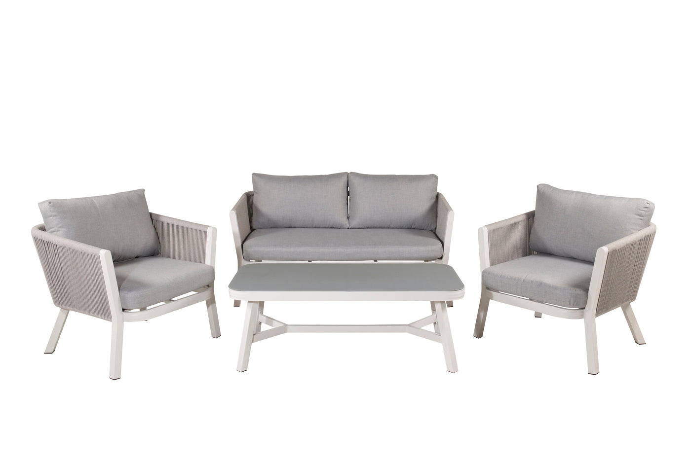 FjÃ´rd - Tuinset Wit Lounge - Aluminium - Virya