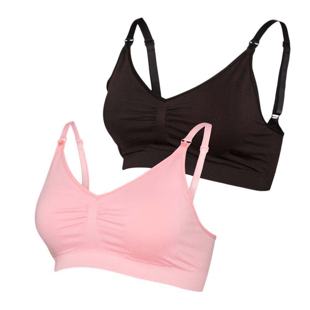 Mamalicious 2x Soutien gorge Allaitement Noir/Rose Femme Mamalicious Lilja