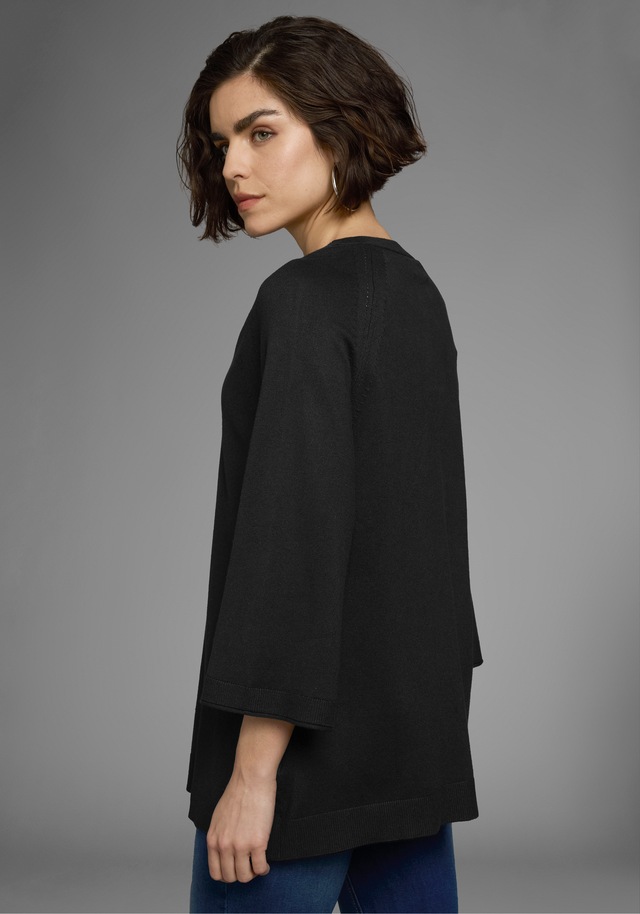 Boysen's V-Ausschnitt-Pullover , in leichter A-Form mit 3/4-Ärmeln