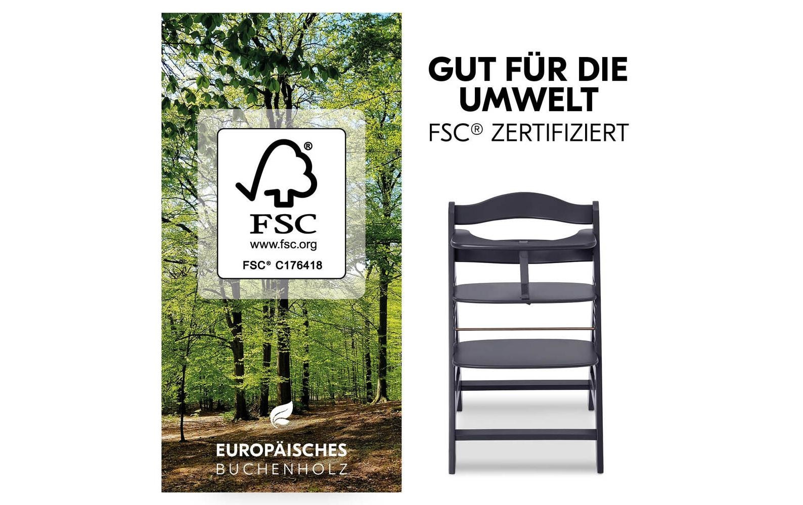 Hauck Hochstuhl »Alpha Newborn Set Plus Dark Grey« ()