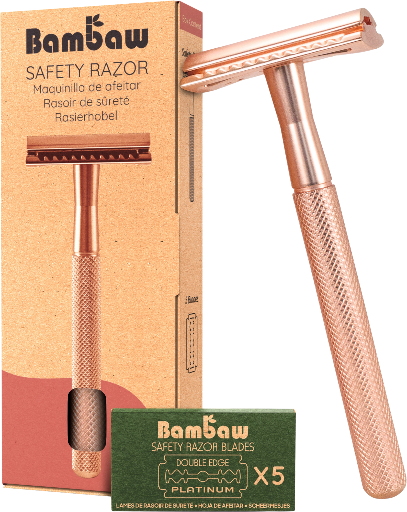 Bambaw  Rasierhobel, Rose Gold