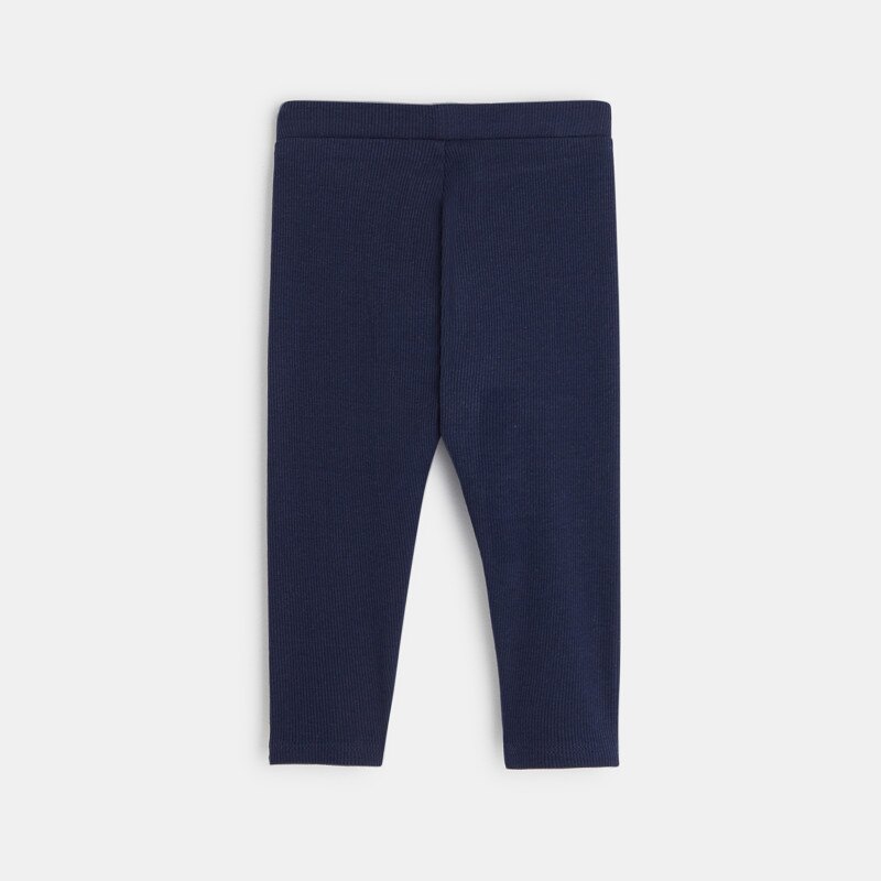 Legging uni bleu bébé fille Bleu