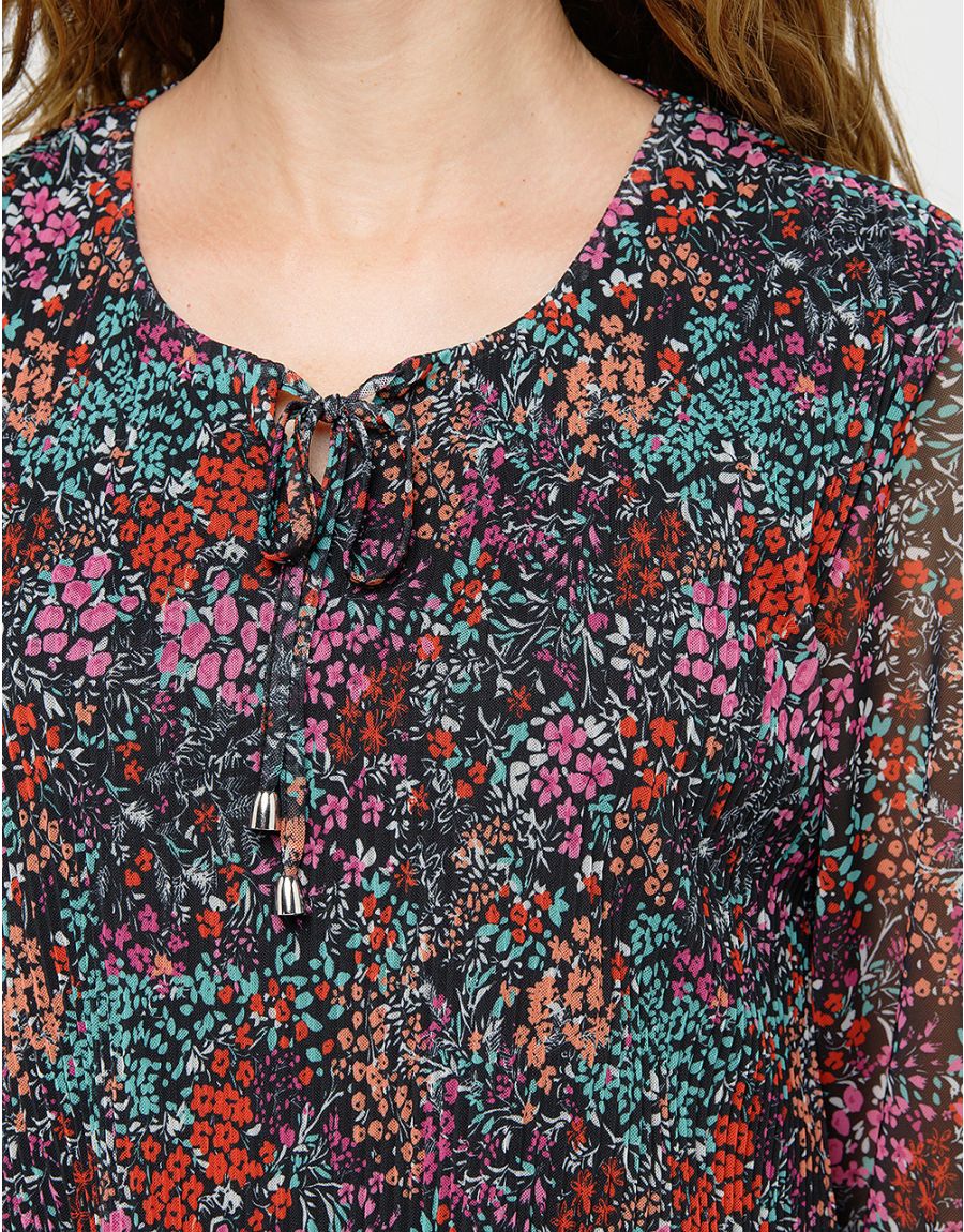 Blouse plissée imprimée